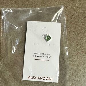 Alex and Ani Peridot Hoop Charm For Necklace Bracelet Earring New